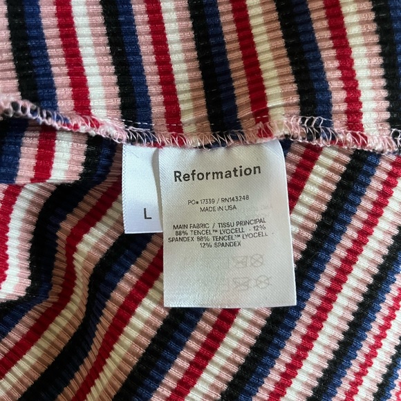 Reformation Mod Turtleneck Striped Mini Dress - Picture 5 of 6